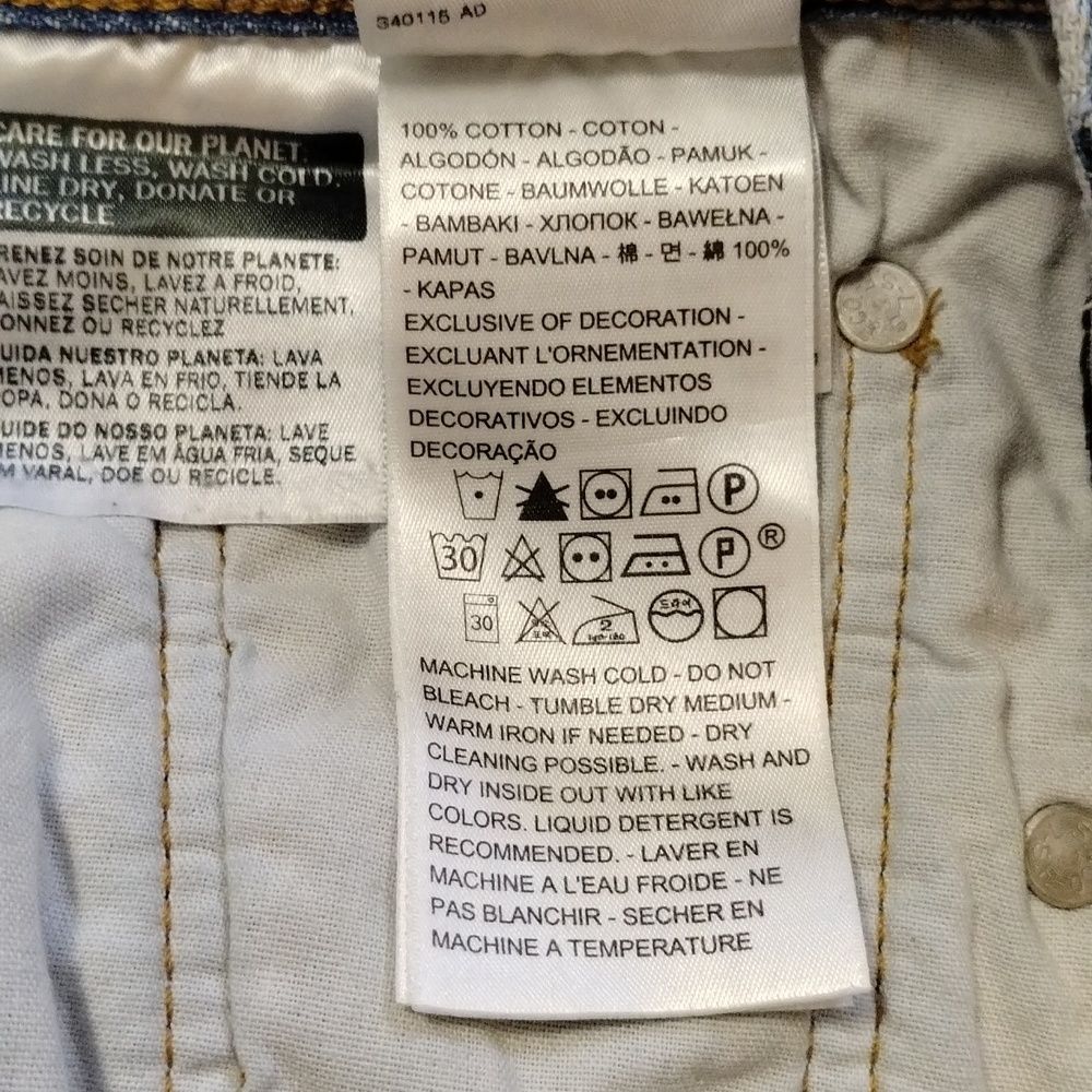 Levi's 501s Distressed Skinny Jeans Button Fly Sz 27x28 - Picture 9 of 12